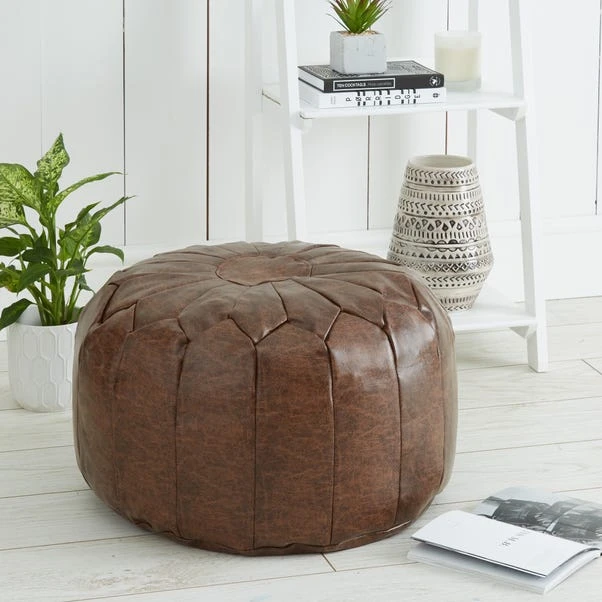Dunelm Moroccan Stitched Pouffe 4 Dunelm Moroccan Stitched Pouffe - Image 4