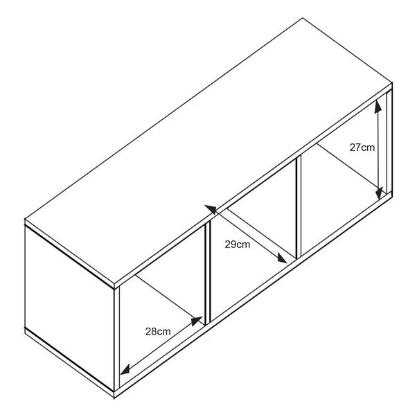 Dunelm Rome Modular 3 Cube Floor Standing Shelving Unit 5 Dunelm Rome Modular 3 Cube Floor Standing Shelving Unit - Image 5