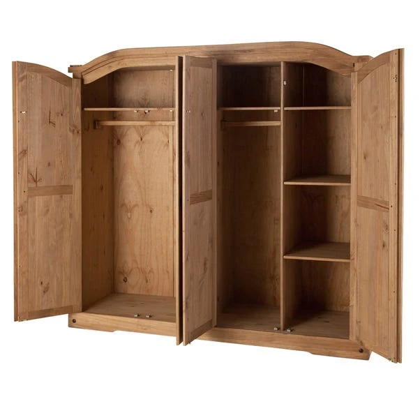 Seconique Corona 4 Door Wardrobe, Pine 2 Seconique Corona 4 Door Wardrobe, Pine - Image 2