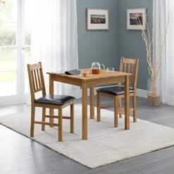 Julian Bowen Coxmoor Oak Square Dining Table -Home Furniture 1000097629 alt02