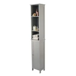 Lloyd Pascal Rimini Grey Tall Cabinet -Home Furniture 1000114251 alt04