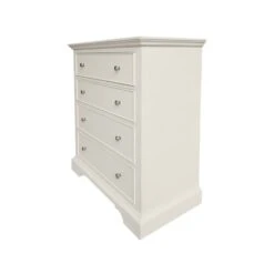 Dunelm Charlotte 4 Drawer Chest, Ivory -Home Furniture 1000133554 alt03