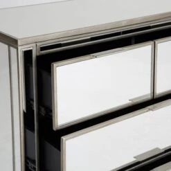 Dunelm Fitzgerald 5 Drawer Chest, Mirrored 10 Dunelm Fitzgerald 5 Drawer Chest, Mirrored -Home Furniture 1000133581 alt04