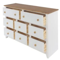 Core Capri 8 Drawer Chest, White &Pine -Home Furniture 1000135183 alt02