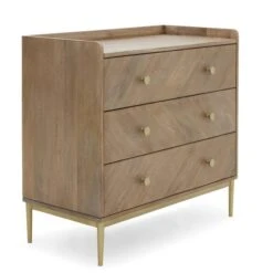 Dunelm Rumi 3 Drawer Chest, Mango Wood -Home Furniture 1000146631 alt04