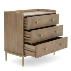 Dunelm Rumi 3 Drawer Chest, Mango Wood -Home Furniture 1000146631 alt05