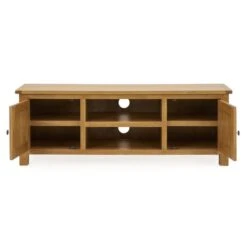 Dunelm Bromley Wide TV Unit Oak 8 Dunelm Bromley Wide TV Unit Oak -Home Furniture 1000157737 alt02