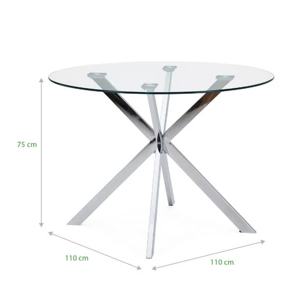 Dunelm Lumia Glass Round Table 6 Dunelm Lumia Glass Round Table - Image 6