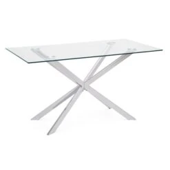 Dunelm Lumia Glass Dining Table -Home Furniture 1000157902 alt02