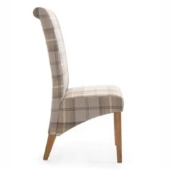 Dunelm Chester Set Of 2 Dining Chairs Natural Woven Check -Home Furniture 1000157944 alt03