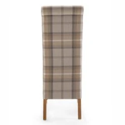 Dunelm Chester Set Of 2 Dining Chairs Natural Woven Check -Home Furniture 1000157944 alt04