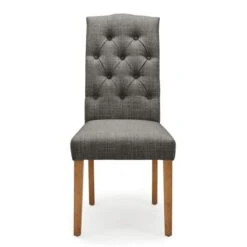 Dunelm Darcy Set Of 2 Dining Chairs Charcoal -Home Furniture 1000157947 alt01