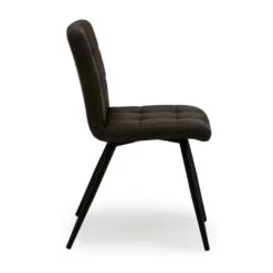 Dunelm Porter Set Of 2 Dining Chairs Grey Microsuede -Home Furniture 1000157983 alt04