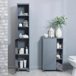 Lloyd Pascal Grey Wave Tall Cabinet -Home Furniture 1000160243 alt04