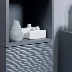 Lloyd Pascal Grey Wave Tall Cabinet -Home Furniture 1000160243 alt05