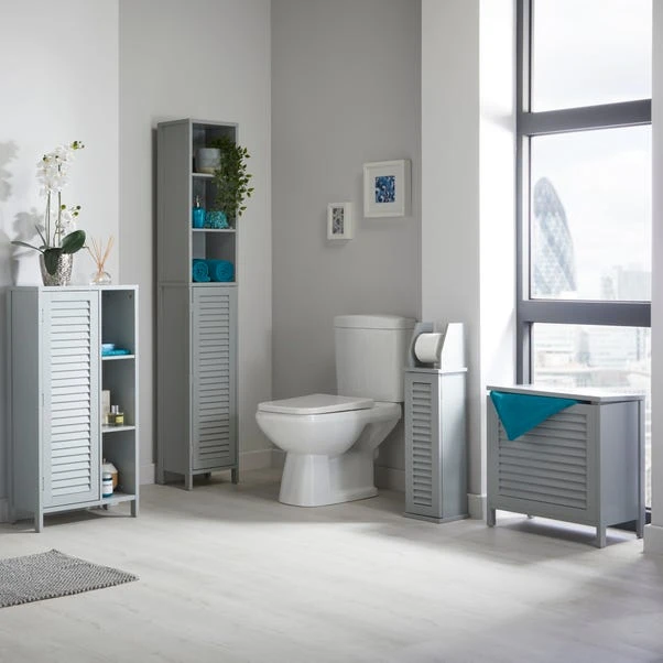 Lloyd Pascal Grey Tuscany Laundry Hamper 4 Lloyd Pascal Grey Tuscany Laundry Hamper - Image 4