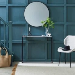 Dunelm Sullivan Black Slim Console Radiator Cover -Home Furniture 1000182192 alt01