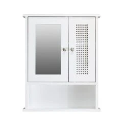 Lloyd Pascal Palermo Cane White Wall Mirror Cabinet 10 Lloyd Pascal Palermo Cane White Wall Mirror Cabinet -Home Furniture 1000185508 alt04