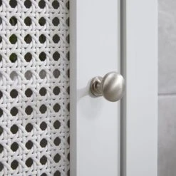 Lloyd Pascal Palermo Cane White Single Door Cabinet -Home Furniture 1000185509 alt03