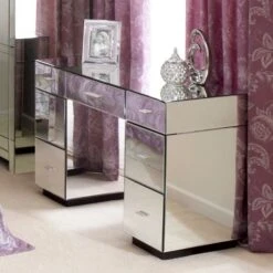 Dunelm Venetian 7 Drawer Dressing Table, Mirrored -Home Furniture 30054110 alt03