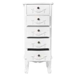 Dunelm Toulouse Tall 5 Drawer Chest, Ivory -Home Furniture 30139829 alt03