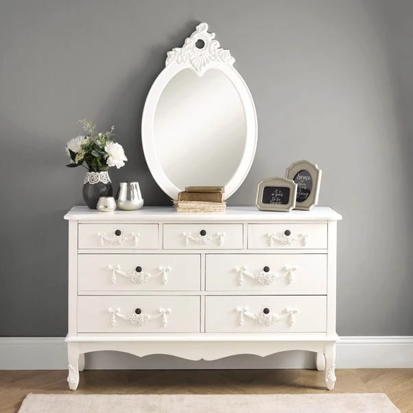 Dunelm Toulouse 7 Drawer Chest, Ivory 1 Dunelm Toulouse 7 Drawer Chest, Ivory