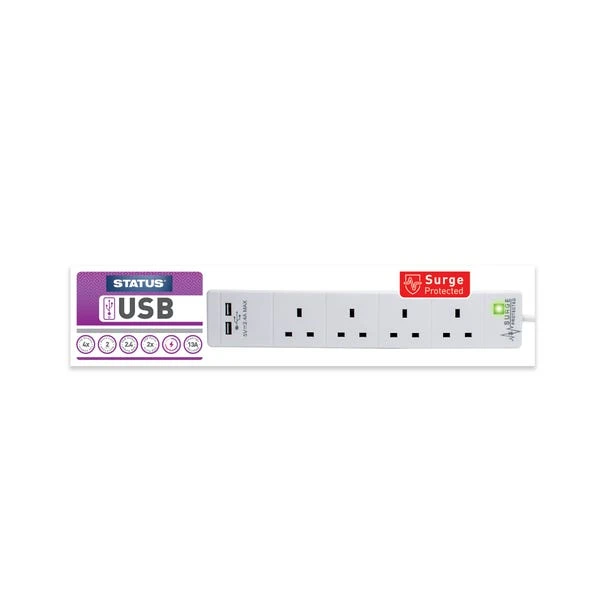 Status 4 Way 2M Extension - 2USB Ports 1 Status 4 Way 2M Extension - 2USB Ports