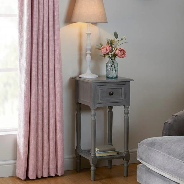 Dunelm Lucy Cane Grey Telephone Table 2 Dunelm Lucy Cane Grey Telephone Table - Image 2