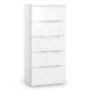 Julian Bowen Manhattan Slim 5 Drawer Chest, White