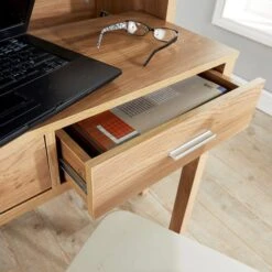 Dunelm Regis Oak Hideaway Console Desk -Home Furniture 30308000 alt02