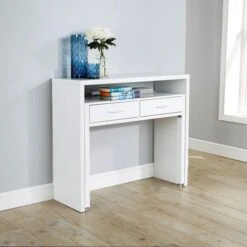 Dunelm Regis White Hideaway Console Desk