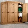 Seconique Corona 4 Door Wardrobe, Pine