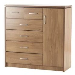 Seconique Charles 1 Door & 6 Drawer Chest