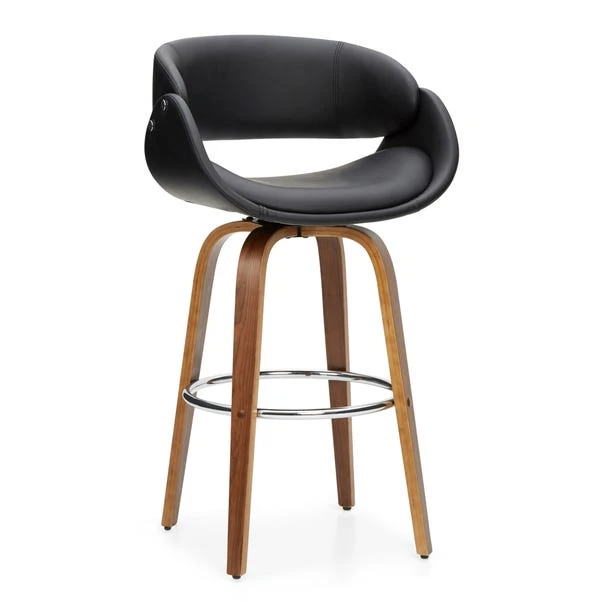 Dunelm Torcello Black Faux Leather Bar Stool 1 Dunelm Torcello Black Faux Leather Bar Stool