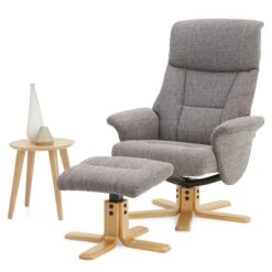 Dunelm Whitham Swivel Recliner Chair - Grey -Home Furniture 30583506 alt05