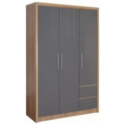 Seconique Seville Triple 2 Drawer Wardrobe