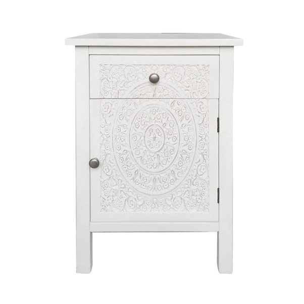 Dunelm Samira 1 Door & 1 Drawer Chest, White 1 Dunelm Samira 1 Door & 1 Drawer Chest, White