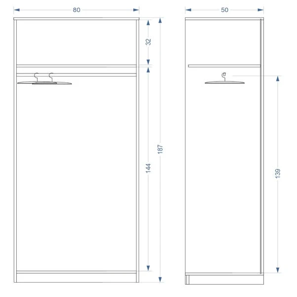 Harmony Euston Double Wardrobe, White 4 Harmony Euston Double Wardrobe, White - Image 4