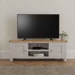 Dunelm Bromley Grey Wide TV Stand