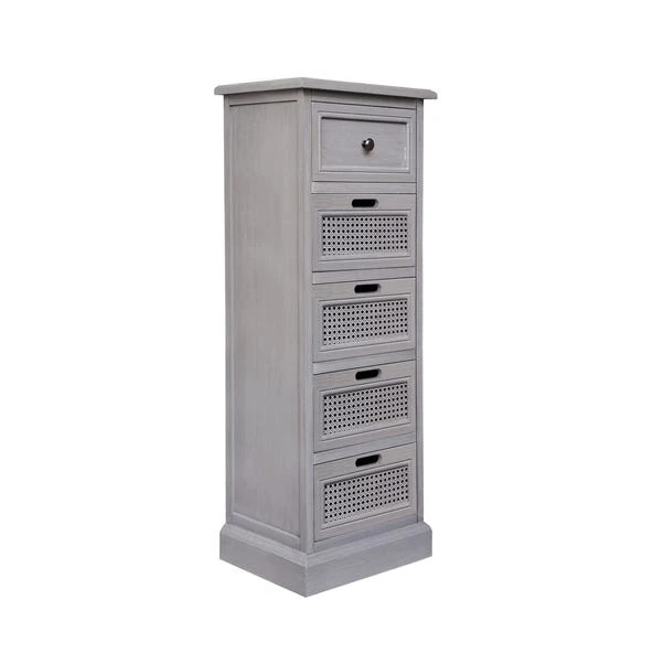 Dunelm Lucy Cane Tall 5 Drawer Chest 4 Dunelm Lucy Cane Tall 5 Drawer Chest - Image 4