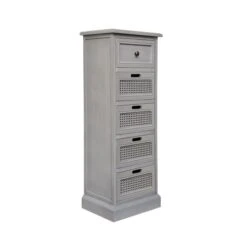 Dunelm Lucy Cane Tall 5 Drawer Chest 9 Dunelm Lucy Cane Tall 5 Drawer Chest -Home Furniture 30645311 alt05