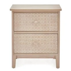 Dunelm Ivy 2 Drawer Bedside Table