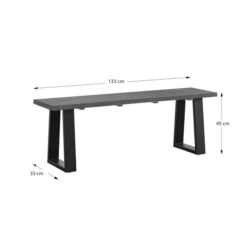 Dunelm Jackson Dining Bench -Home Furniture 30666559 alt09