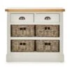 Dunelm Compton Ivory Console Table With Baskets