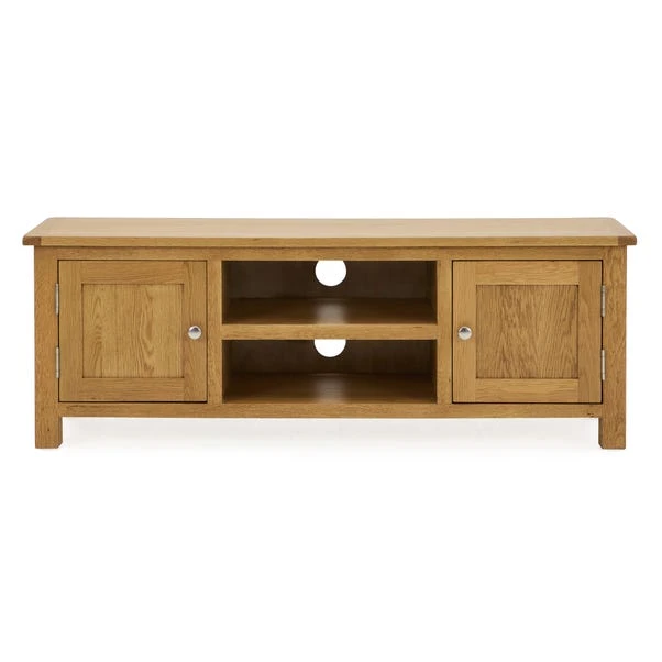 Dunelm Bromley Wide TV Unit Oak 1 Dunelm Bromley Wide TV Unit Oak