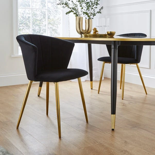 Dunelm Kendall Velvet Dining Chair 1 Dunelm Kendall Velvet Dining Chair