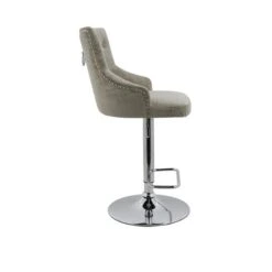 Dunelm Selena Distressed Velvet Bar Stool -Home Furniture 30685461 alt03