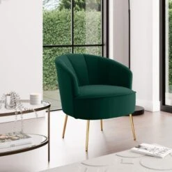 Dunelm Matilda Velvet Shell Accent Chair