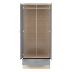 Seconique Nevada Double 1 Drawer Wardrobe -Home Furniture 30693654 alt03