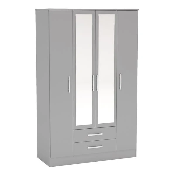 Birlea Lynx 4 Door Wardrobe Mirrored 2 Birlea Lynx 4 Door Wardrobe Mirrored - Image 2